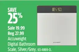 Canadian Tire Accuweight Digital Bathroom Scale offer