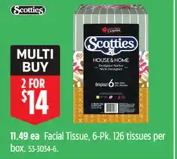 Canadian Tire Scotties Facial Tissue, 6-Pk offer