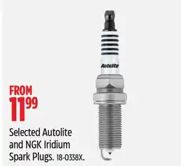 Canadian Tire Selected Autolite and NGK Iridium Spark Plugs offer