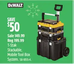 Canadian Tire DEWALT T-Stak Stackable, Mobile Tool Box System offer