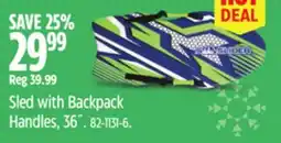Canadian Tire Sled with Backpack Handles, 36˝ offer