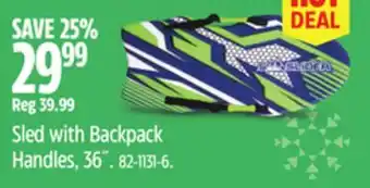 Canadian Tire Sled with Backpack Handles, 36˝ offer