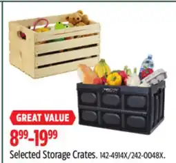 Canadian Tire Selected Storage Crates offer