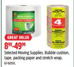 Canadian Tire Selected Moving Supplies offer