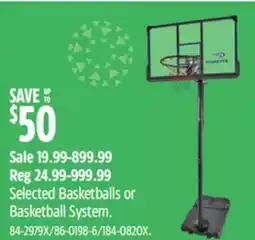 Canadian Tire Spalding Selected Basketballs or Basketball System offer