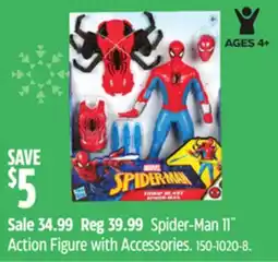 Canadian Tire Spider-Man 11˝ Action Figure with Accessories offer
