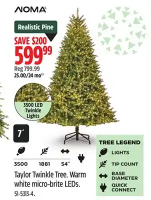 Canadian Tire Taylor Twinkle Tree offer