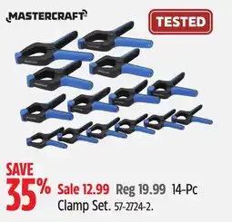 Canadian Tire Mastercraft 14-Pc Clamp Set offer