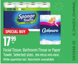 Canadian Tire Facial Tissue, Bathroom Tissue or Paper Towel offer