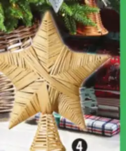 Canadian Tire CANVAS Natural Straw Star Christmas Tree Topper offer