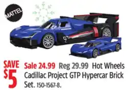 Canadian Tire Hot Wheels Cadillac Project GTP Hypercar Brick Set offer