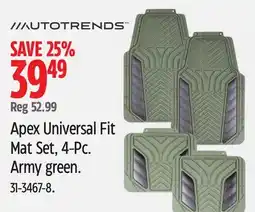Canadian Tire Apex Universal Fit Mat Set, 4-Pc offer