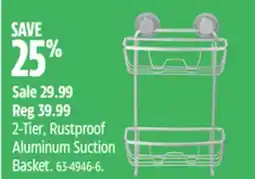 Canadian Tire 2-Tier, Rustproof Aluminum Suction Basket offer