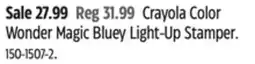 Canadian Tire Crayola Color Wonder Magic Bluey Light-Up Stamper offer