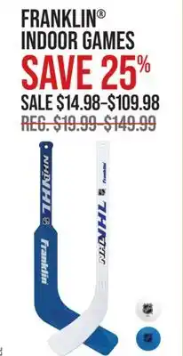 Cabela's FRANKLIN INDOOR GAMES offer