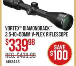 Cabela's VORTEX DIAMONDBACK 3.5-10×50MM V-PLEX RIFLESCOPE offer