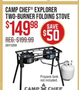 Cabela's CAMP CHEF EXPLORER TWO-BURNER FOLDING STOVE offer