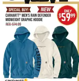 Cabela's CARHARTT MEN'S RAIN DEFENDER MIDWEIGHT GRAPHIC HOODIE offer