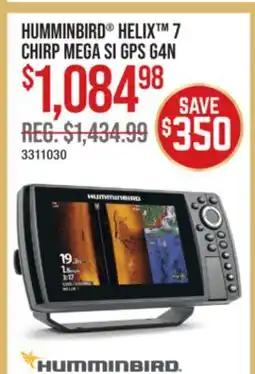 Cabela's HUMMINBIRD HELIX 7 CHIRP MEGA SI GPS G4N offer
