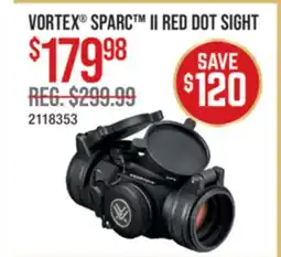 Cabela's VORTEX SPARC II RED DOT SIGHT offer