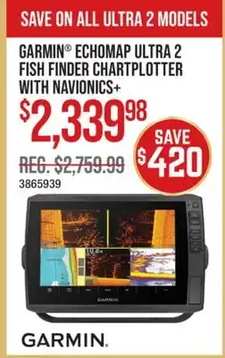 Cabela's GARMIN ECHOMAP ULTRA 2 FISH FINDER CHARTPLOTTER WITH NAVIONICS+ offer