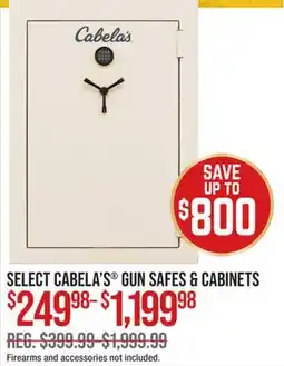 Cabela's SELECT CABELA'S GUN SAFES & CABINETS offer