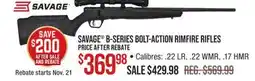 Cabela's SAVAGE B-SERIES BOLT-ACTION RIMFIRE RIFLES offer