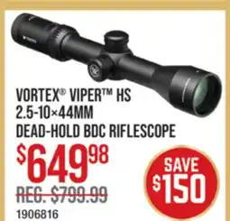 Cabela's VORTEX VIPER HS 2.5-10×44MM DEAD-HOLD BDC RIFLESCOPE offer