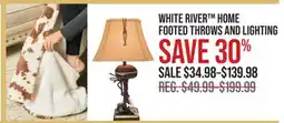 Cabela's WHITE RIVER HOME FOOTED THROWS AND LIGHTING offer