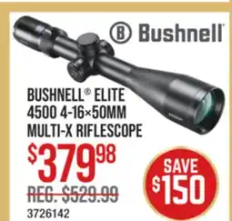 Cabela's BUSHNELL ELITE 4500 4-16×50MM MULTI-X RIFLESCOPE offer