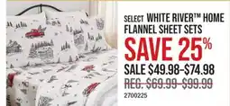 Cabela's SELECT WHITE RIVER HOME FLANNEL SHEET SETS offer