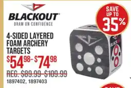 Cabela's 4-SIDED LAYERED FOAM ARCHERY TARGETS offer