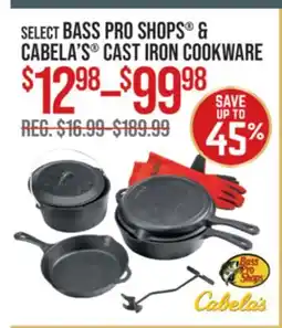 Cabela's SELECT BASS PRO SHOPS & CABELA'S CAST IRON COOKWARE offer