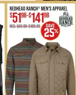 Cabela's REDHEAD RANCH MEN'S APPAREL offer