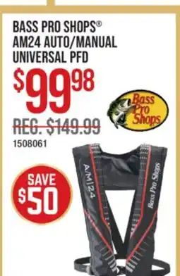 Cabela's BASS PRO SHOPS AM24 AUTO/MANUAL UNIVERSAL PFD offer