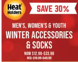 Cabela's WINTER ACCESSORIES & SOCKS offer