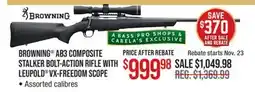 Cabela's BROWNING AB3 COMPOSITE STALKER BOLT-ACTION RIFLE WITH LEUPOLD VX-FREEDOM SCOPE offer
