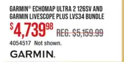 Cabela's GARMIN ECHOMAP ULTRA 2 126SV AND GARMIN LIVESCOPE PLUS LVS34 BUNDLE offer