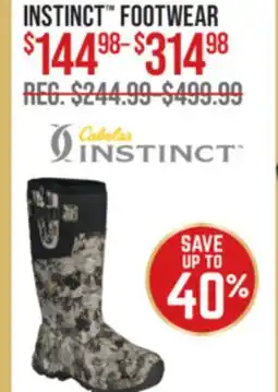 Cabela's INSTINCT FOOTWEAR offer