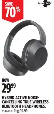 Canadian Tire Bluehive HYBRID ACTIVE NOISE- CANCELLING TRUE WIRELESS BLUETOOTH HEADPHONES offer