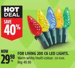 Canadian Tire FOR LIVING 200 C6 LED LIGHTS offer