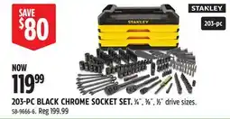 Canadian Tire STANLEY 203-PC BLACK CHROME SOCKET SET offer