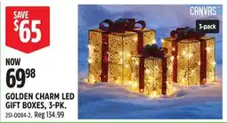 Canadian Tire CANVAS GOLDEN CHARM LED GIFT BOXES, 3-PK offer
