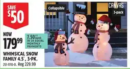 Canadian Tire CANVAS WHIMSICAL SNOW FAMILY 4.5´, 3-PK offer