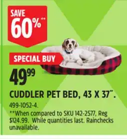 Canadian Tire PETCO CUDDLER PET BED, 43 X 37˝ offer