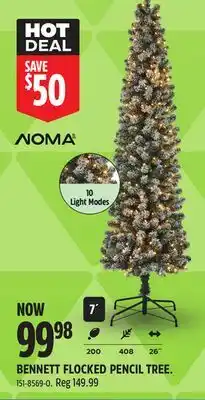 Canadian Tire NOMA BENNETT FLOCKED PENCIL TREE offer