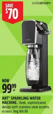 Canadian Tire SodaStream ART SPARKLING WATER MACHINE offer