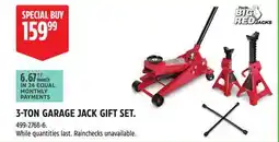Canadian Tire Big Red 3-TON GARAGE JACK GIFT SET offer