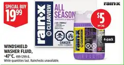 Canadian Tire RAIN-X WINDSHIELD WASHER FLUID, -47°C offer