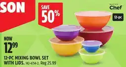 Canadian Tire MASTER CHEF 12-PC MIXING BOWL SET WITH LIDS offer